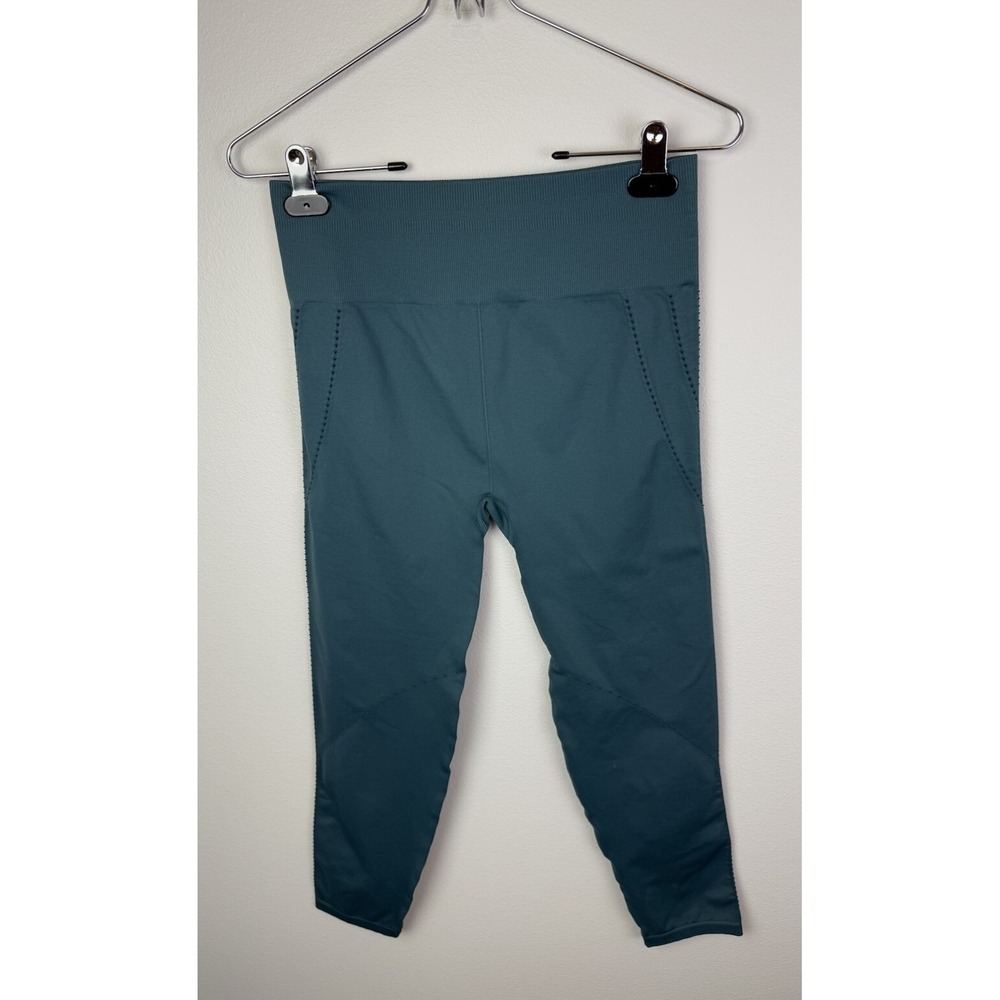 FABLETICS‎ Womens Medium High Waist Seamless Capri Green Teal Sz M (6-8) NWT